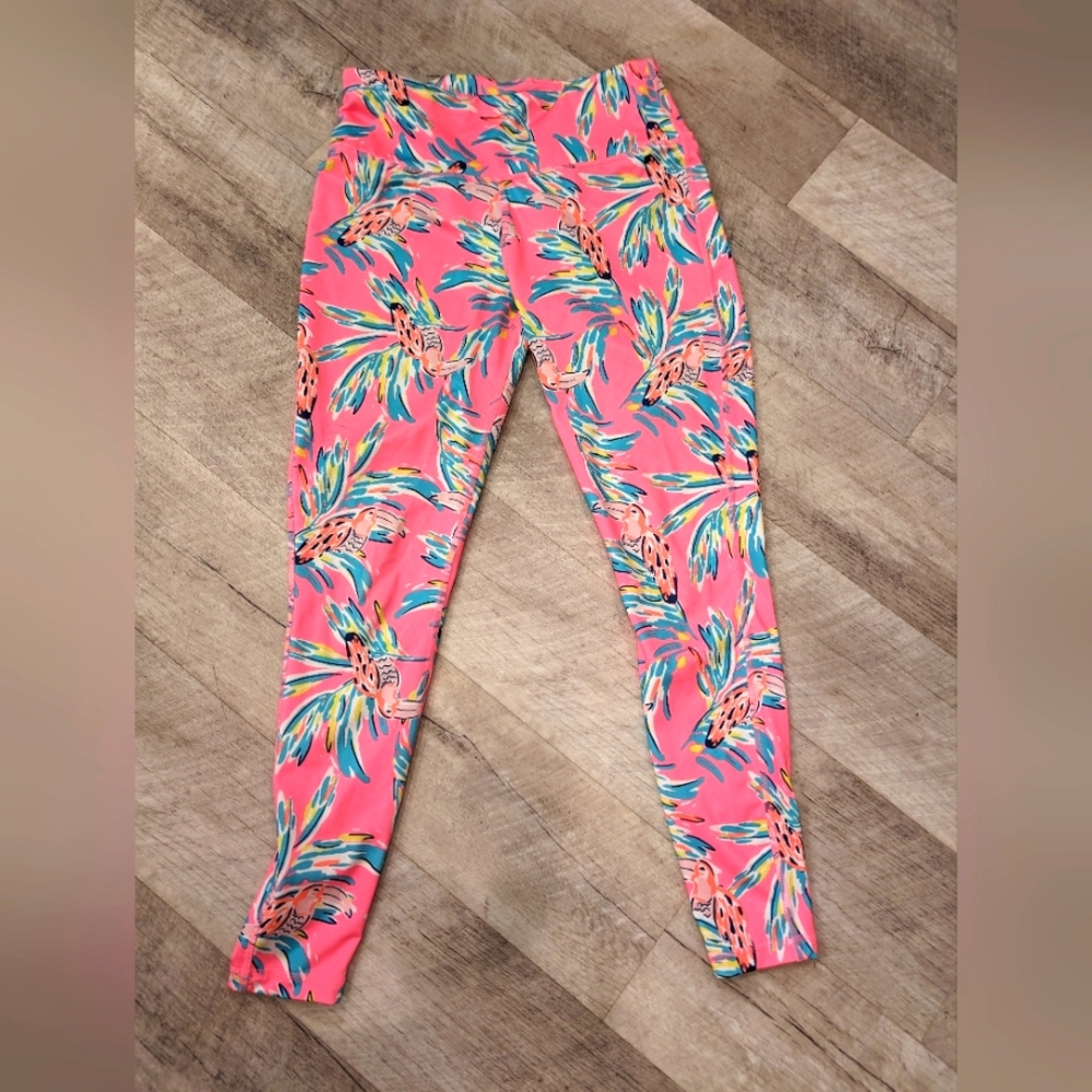 Tropical Lily like Leggings Women's S